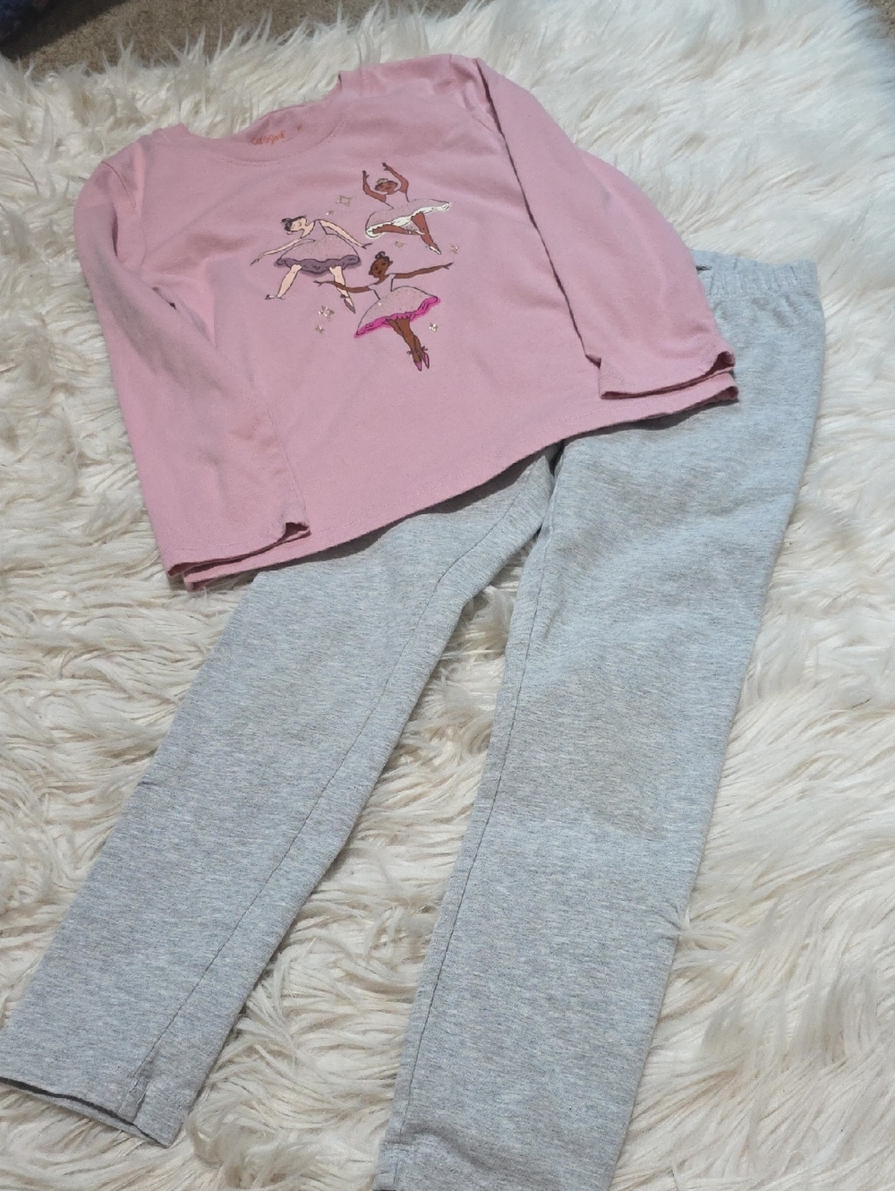 Cat & Jack Ballerina Shirt & Leggings 5T And XS 4/5